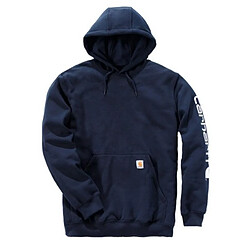 Carhartt Sweat capuche non zippé logo manche poids moyen K288 navy S