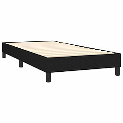 Sommier à lattes LED,Cadre à lattes de lit avec matelas pour Adulte Noir 100x200 cm Tissu -MN22874 pas cher