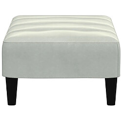 Acheter vidaXL Repose-pied gris clair 77x55x31 cm velours