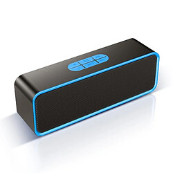 Yonis Enceinte Bluetooth Multifonction: Musique Appels Mains-Libres FM USB AUX Enceinte Bluetooth Multifonctionnelle: Musique Appels Mains-Libres Radio FM Son Stéréo Bleu YONIS