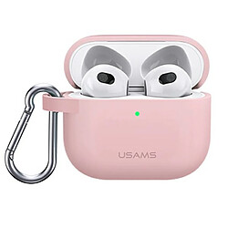 usams etui ochronne do airpods 3 silicone rózowy/rose bh741ap03 (us-bh741) 