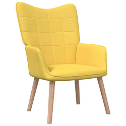 Maison Chic Chaise de relaxation | Fauteuil relax Jaune moutarde Tissu -GKD86320