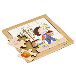 Educo Puzzle en Bois - Mon sac à provisions - le jardin - jeu Montessori