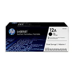 HP 12A 2-pack Black Original LaserJet Toner Cartridges toner cartridge HP 12A pack de 2 toners LaserJet noir authentiques