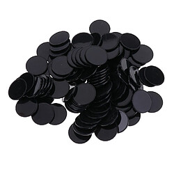 100x 25 Mm En Plastique Casino Jetons De Poker Bingo Marqueurs Jeton Jouet Cadeau Noir jetons de poker