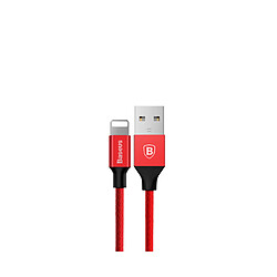 YP Select Chargeur de téléphone Ligne de données de cordon tressé USB pour Iphone X / 8/8 Plus / 7/7 Plus / 6S / 6 Plus Rouge 0.6M