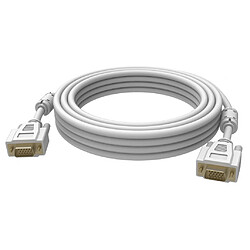 Vision 2x VGA 15-pin D-Sub, 5m câble VGA VGA (D-Sub) Blanc