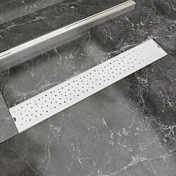 vidaXL Drain de douche linéaire 730 x 140 mm Acier inoxydable 