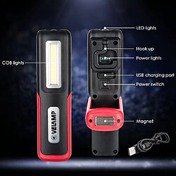 Avis VELAMP DAVY : Worklight COB + high power 2x3W. Rechargeable