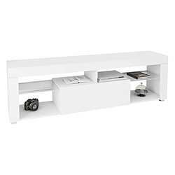 Avis ML-Design TV lowboard blanc, 120x51x35 cm, en panneau de particules MDF