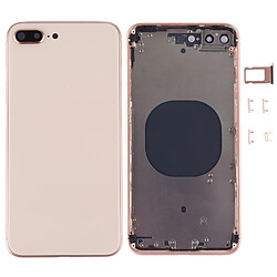 Wewoo Coque arrière Chassis or rose pour iPhone 8 Plus couvercle du boîtier arrière Pièce détachée 