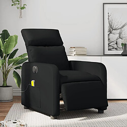 Maison Chic Fauteuil Relax pour salon, Fauteuil de massage inclinable électrique noir similicuir -GKD42770