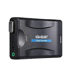 Universal VGA To Scart Converter Video Audio Converter Video Adapter 1080p pour la télévision et le projecteur 