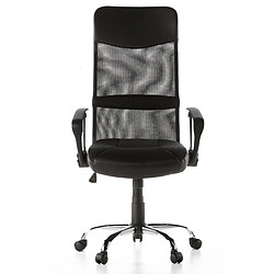 Siège de bureau / Fauteuil de direction ARTON 20, maille / simili cuir noir, chromé hjh OFFICE 