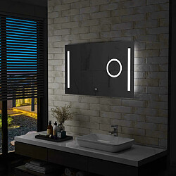 Maison Chic Miroir mural à LED et capteur, Miroir mural de salle de Bain tactile 100x60cm -MN71876