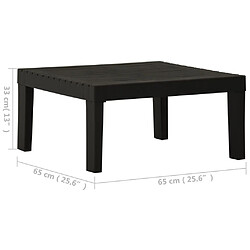 Acheter vidaXL Table de salon de jardin Plastique Gris