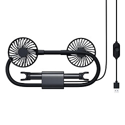 Universal Ventilateur de voiture USB Ventilateur à deux têtes pour ventilateur de circulation de l'air avant et arrière avec 2 vitesses Sièges arrière réglables grand angle Bébé U1JE |