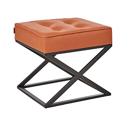 Beliani Tabouret en similicuir orange MURDO 