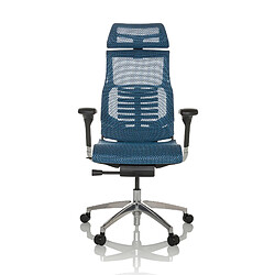 Chaise de bureau / Fauteuil de direction DYNAFIT II Tissu maille bleu hjh OFFICE