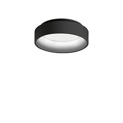 Ideal Lux Semi-Encastré LED Ronde 30cm Intégré Noir, 3000K, Non-Dimmable