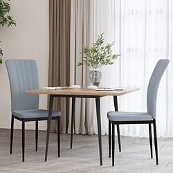 vidaXL Chaises à manger lot de 2 Gris clair Velours 