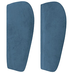 Acheter Maison Chic Tête de lit scandinave avec oreilles,meuble de chambre Bleu foncé 163x23x78/88 cm Velours -MN92430