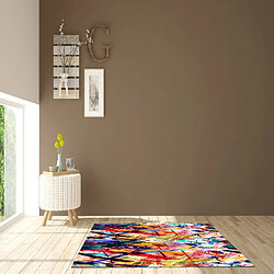 HOMEMANIA Tapis Imprimé Crayon 1 - Résumé - Décoration de Maison - antidérapants - Pour Salon, séjour, chambre à coucher - Multicolore en Polyester, Coton, 60 x 100 cm