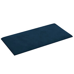 Avis vidaXL Panneaux muraux 12 pcs Bleu 30x15 cm Velours 0,54 m²