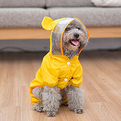 Acheter Chien De Compagnie Chiot Imperméable Manteau De Pluie à Capuche Veste Imperméable Vêtements De Pluie Jaune L