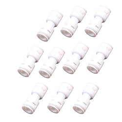 Avis 10pcs 1/4 ""adaptateur de connexion de robinet à tournant sphérique de tube d'eau à connexion rapide droit