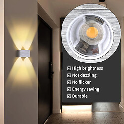 Stoex Applique Murale Led Moderne 4W Applique Murale D'Intérieur en Aluminium, Pour Salon, Chambre À Coucher, Couloir, Blanc Chaud pas cher