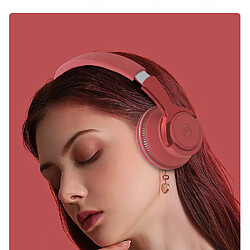 General Casque Bluetooth sur l'oreille, casque stéréo pliable léger sans fil et filaire avec micro, contrôle du volume, casque Bluetooth 5.1 pour iPad/voyage/tablette/PC(rouge)