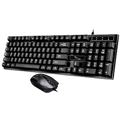 Wewoo Q17 104 Touches USB Filaire Suspension Gaming Office Keyboard + Souris symétriqueLongueur du câble clavier 1,4 mLongueur câble de la 1,3 m Noir 