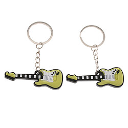 2pcs musique porte-clés sac pendentif voiture porte-clés cadeau guitare électrique