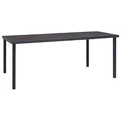 vidaXL Table à dîner d'extérieur Anthracite 190x90x74 cm Acier