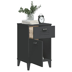 Avis Maison Chic Table de chevet, Table de Nuit gris anthracite bois de pin solide