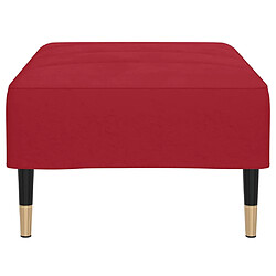 Avis vidaXL Repose-pied Rouge bordeaux 78x56x32 cm Velours