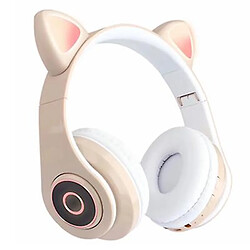 Avis Universal Casque pour chat sans fil casque Bluetooth casque LED casque pour enfants filles (rouge)