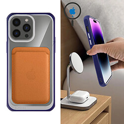 Coque iPhone 14 Pro Antichoc Fine Compatible MagSafe Skin Supcase Violette pas cher