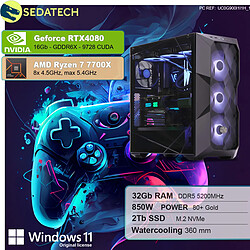 Sedatech PC Gamer Pro • AMD Ryzen 7 7700X • RTX4080 • 32Go DDR5 • 2To SSD M.2 • Windows 11