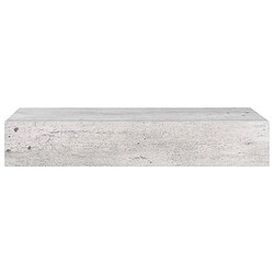 Acheter vidaXL Étagères à tiroir murales 2 pcs Gris béton 60x23,5x10 cm MDF