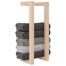 Acheter Maison Chic Porte-serviette mural,Étagère pour serviettes,Barre porte-serviett pour salle de bain 23x18x60 cm Bois de pin massif -GKD11051