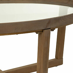 Acheter Table Basse Alexandra House Living Marron Fer Bois d'épicéa Verre trempé 100 x 43 x 100 cm