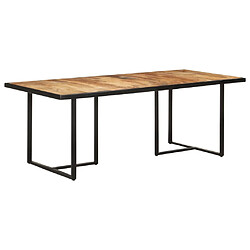 vidaXL Table à manger 200 cm Bois de manguier brut