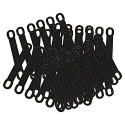 30pcs Anti-dérapant Silicone Vêtements Cintre Poignées Vêtements Cintre Bandes Noir L pas cher