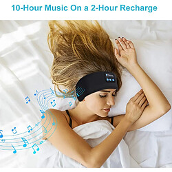 Avis Universal Casque de sommeil Bluetooth Bandeau de sport élastique doux et confortable Casque de musique sans fil Casque de sommeil latéral(Le noir)