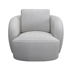 FLEXLUX Fauteuil tissu Milano Fauteuil 1 Place coloris Roma blanc cassé 