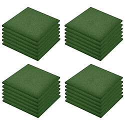 vidaXL Carreaux de protection antichoc 24pcs Caoutchouc 50x50x3cm Vert