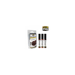 Mig Jimenez Ammo Peintures Oilbrusher Rust Tones Set 