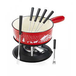 Table And Cook Service à fondue fonte 22cm 6 fourchettes rouge - nourgfhsaf - TABLEANDCOOK 